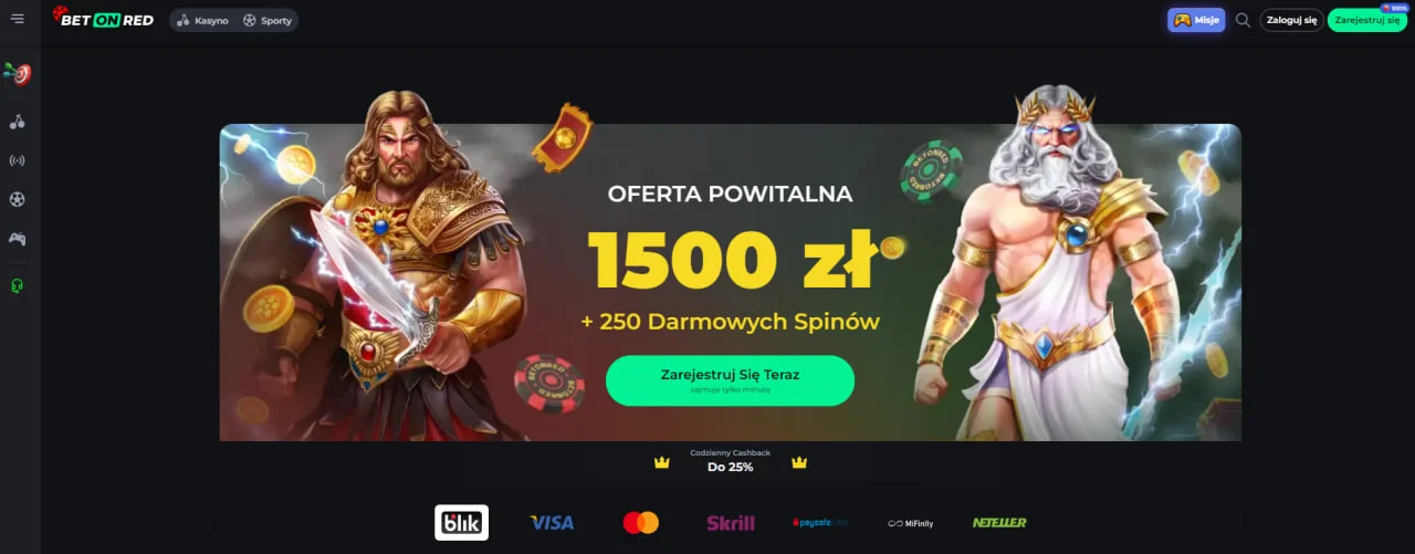 Strona główna w BetOnRed